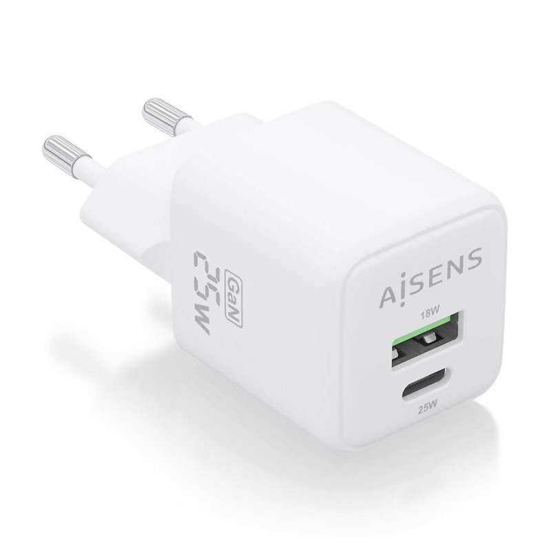 Aisens ASCH-25W2P014-W chargeur d'appareils mobiles Universel Blanc Secteur Charge rapide Intérieure