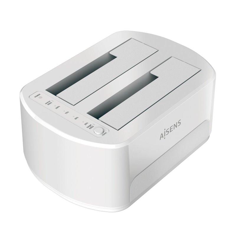 Aisens ASDS-D02W Station d'accueil de disques de stockage USB 3.2 Gen 1 (3.1 Gen 1) Type-B Blanc