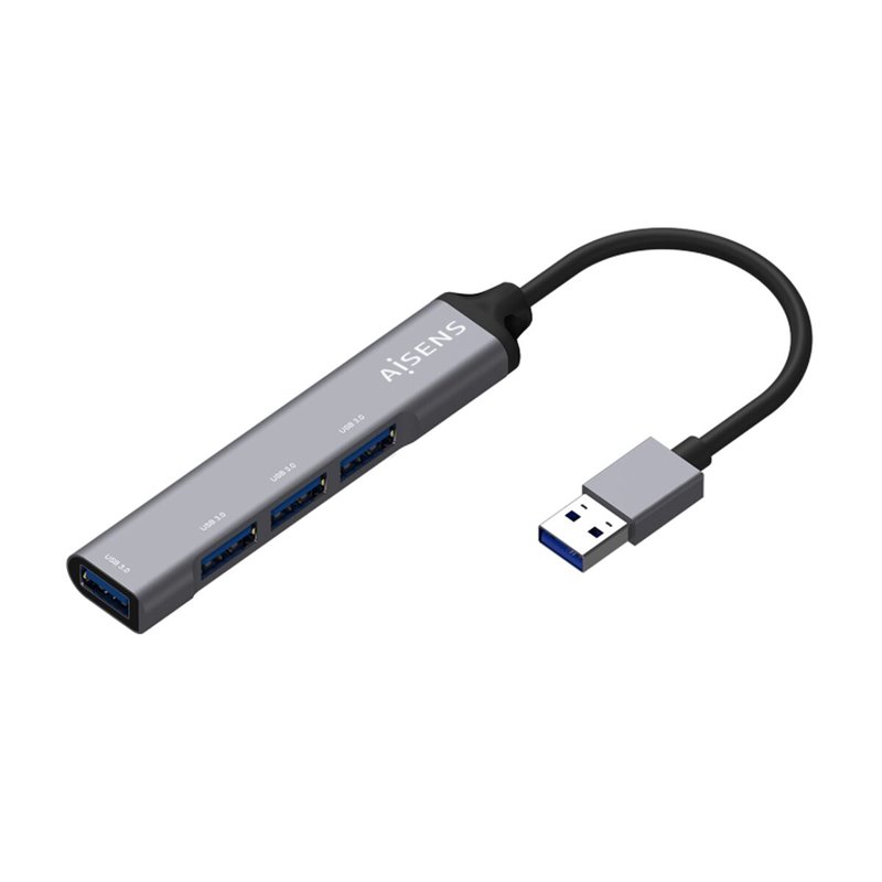 Aisens A106-0540 hub & concentrateur USB 3.2 Gen 1 (3.1 Gen 1) Type-A 5000 Mbit/s Gris