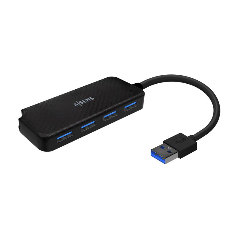 Image secondaire de Aisens A106-0713 hub & concentrateur USB 3.2 Gen 1 (3.1 Gen 1) Type-A 5000 Mbit/s Noir