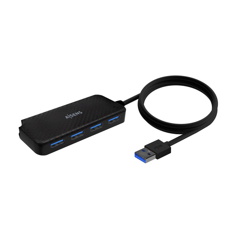 Image secondaire de Aisens A106-0714 hub & concentrateur USB 3.2 Gen 1 (3.1 Gen 1) Type-A 5000 Mbit/s Noir