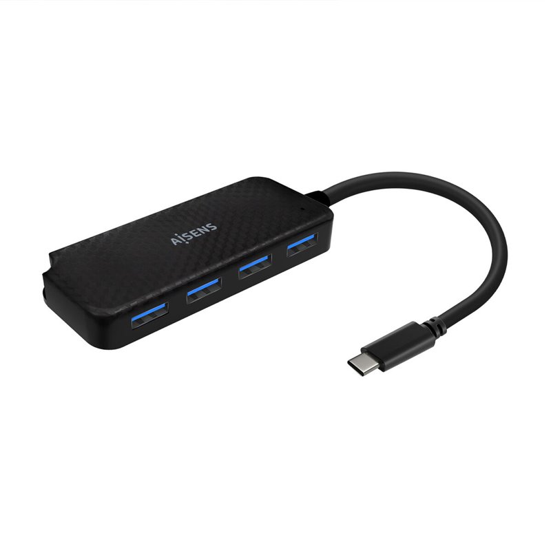 Aisens A109-0715 hub & concentrateur USB 3.2 Gen 1 (3.1 Gen 1) Type-C 5000 Mbit/s Noir