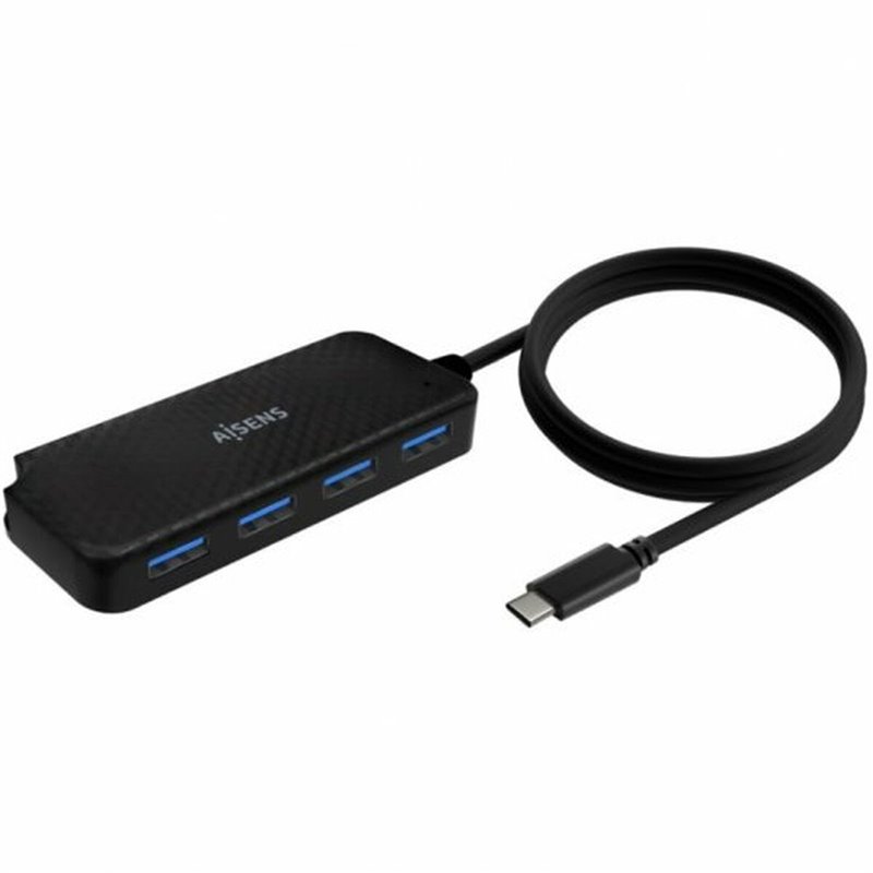 Aisens A109-0716 hub & concentrateur USB 3.2 Gen 1 (3.1 Gen 1) Type-C 5000 Mbit/s Noir