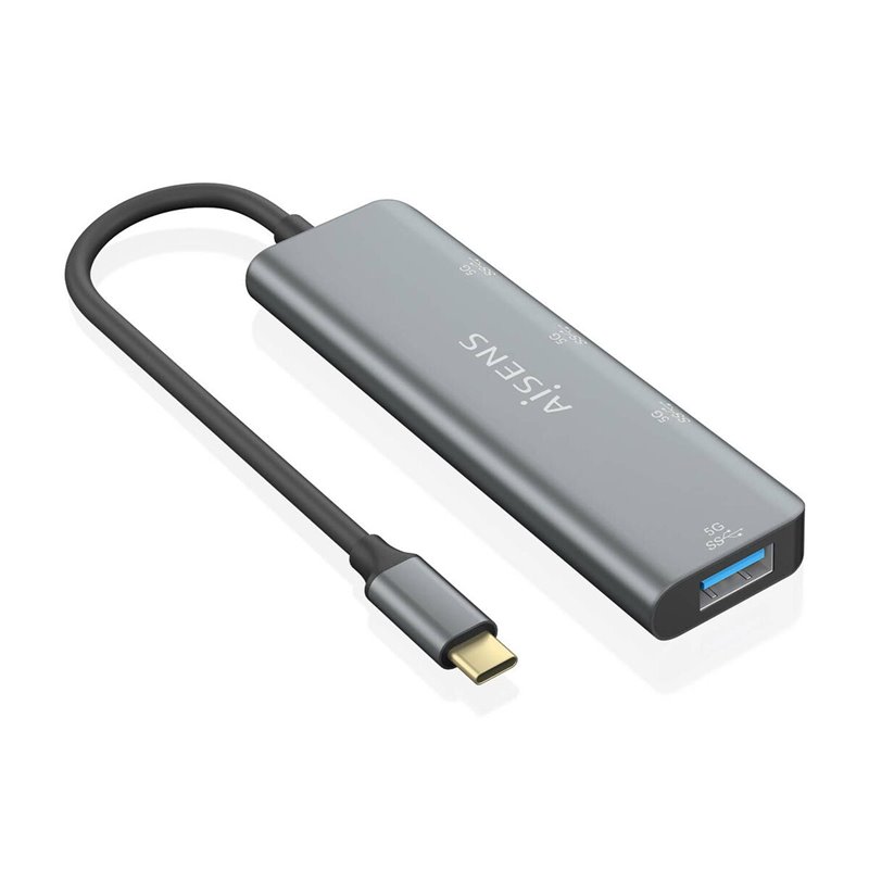 Image secondaire de Aisens A109-0762 hub & concentrateur USB 3.2 Gen 1 (3.1 Gen 1) Type-C 5000 Mbit/s Gris