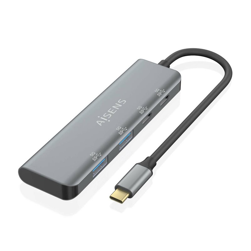 Aisens A109-0763 hub & concentrateur USB 3.2 Gen 1 (3.1 Gen 1) Type-C 5000 Mbit/s Gris