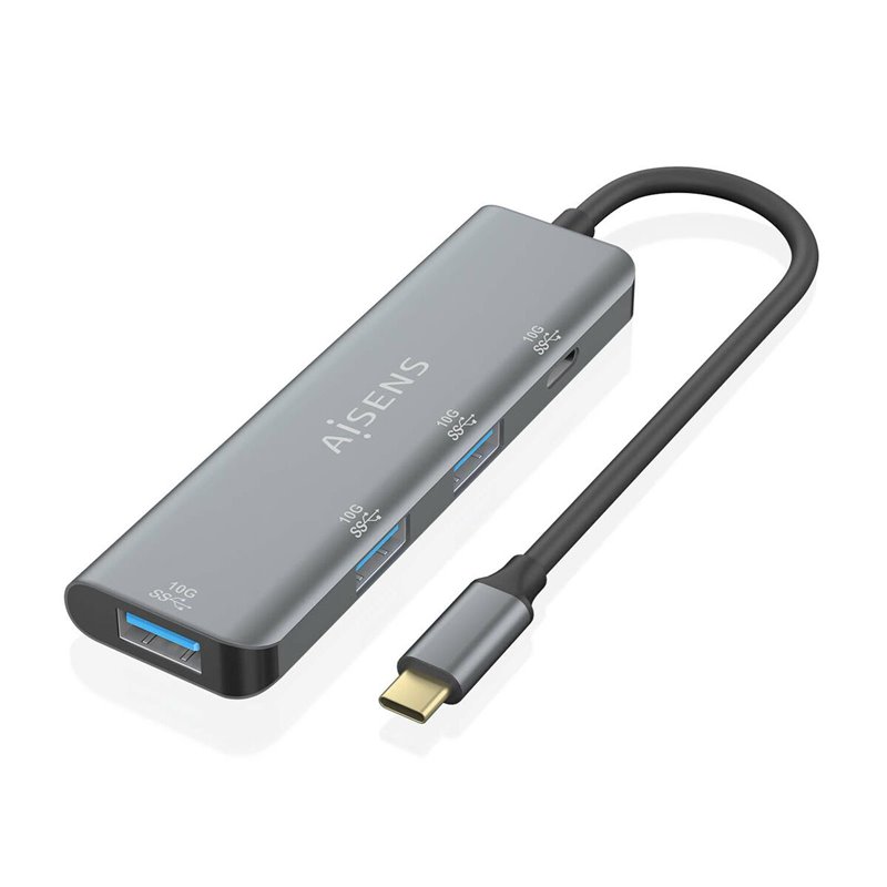 Image secondaire de Aisens A109-0764 hub & concentrateur USB 3.2 Gen 2 (3.1 Gen 2) Type-C 10000 Mbit/s Gris