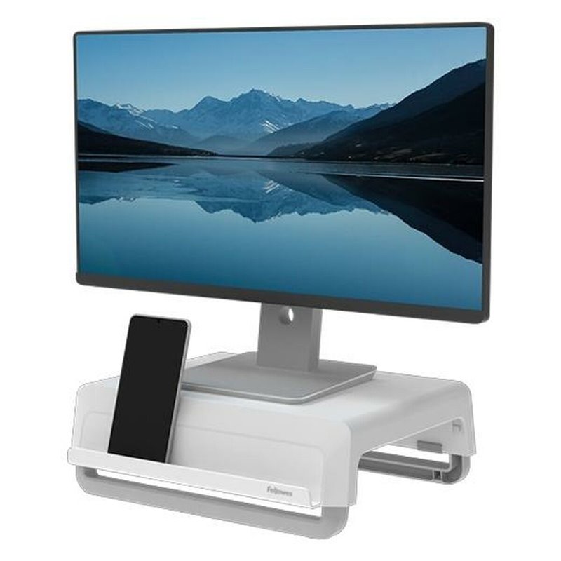 Fellowes Breyta Monitor Ständer tragbar mit Handgriff weiß Gris, Blanc Bureau