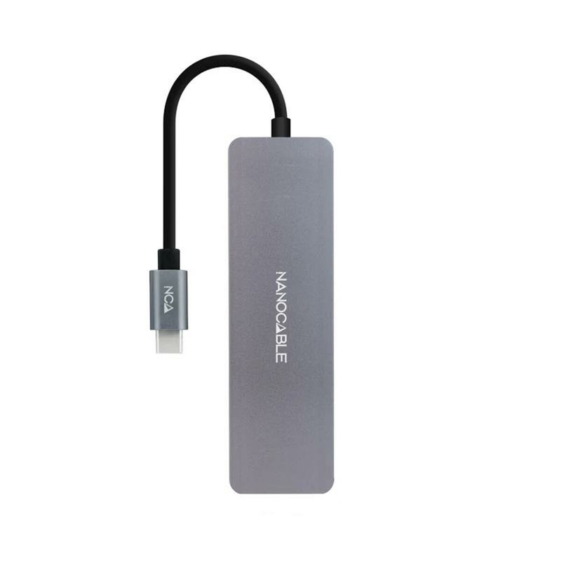 Image secondaire de NanoCâble 10.16.4409 hub & concentrateur USB 3.2 Gen 1 (3.1 Gen 1) Type-C 5 Mbit/s Gris