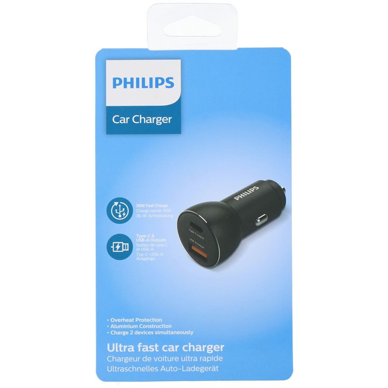 Image secondaire de Chargeur de voiture Philips DLP2521/00