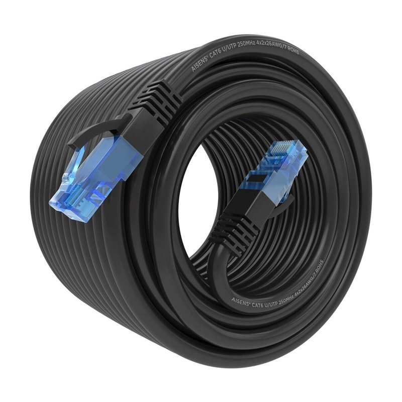 Aisens A135-0852 câble de réseau Noir 20 m Cat6 U/UTP (UTP)