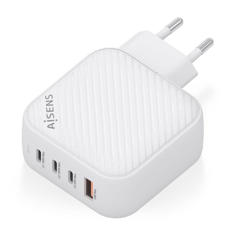 Image secondaire de Aisens ASCH-100W4P028-W chargeur d'appareils mobiles Universel Blanc Secteur Charge rapide Intérieure