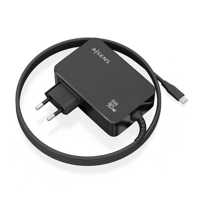 Aisens ASCH-1PD90WL034-BK chargeur d'appareils mobiles Universel Noir Secteur Intérieure