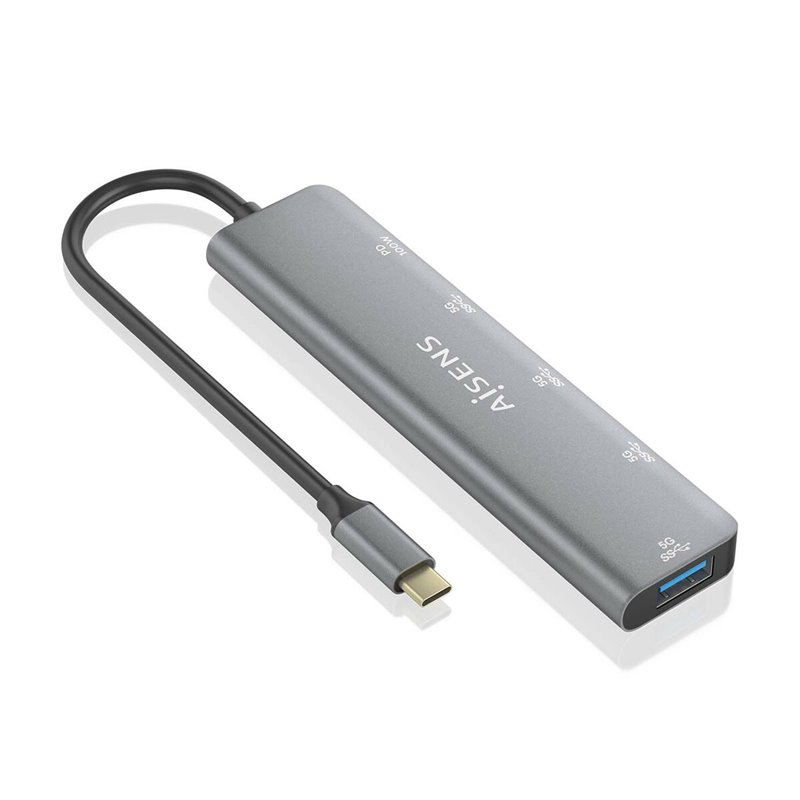 Image secondaire de Aisens A109-0857 hub & concentrateur USB 3.2 Gen 1 (3.1 Gen 1) Type-C 5 Mbit/s Gris