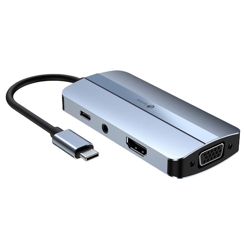 Hub USB Leotec Gris