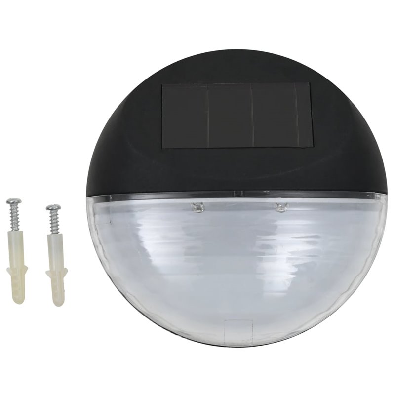 Image secondaire de VidaXL Lampe solaire murale à LED d'extérieur 12 pcs Rond Noir