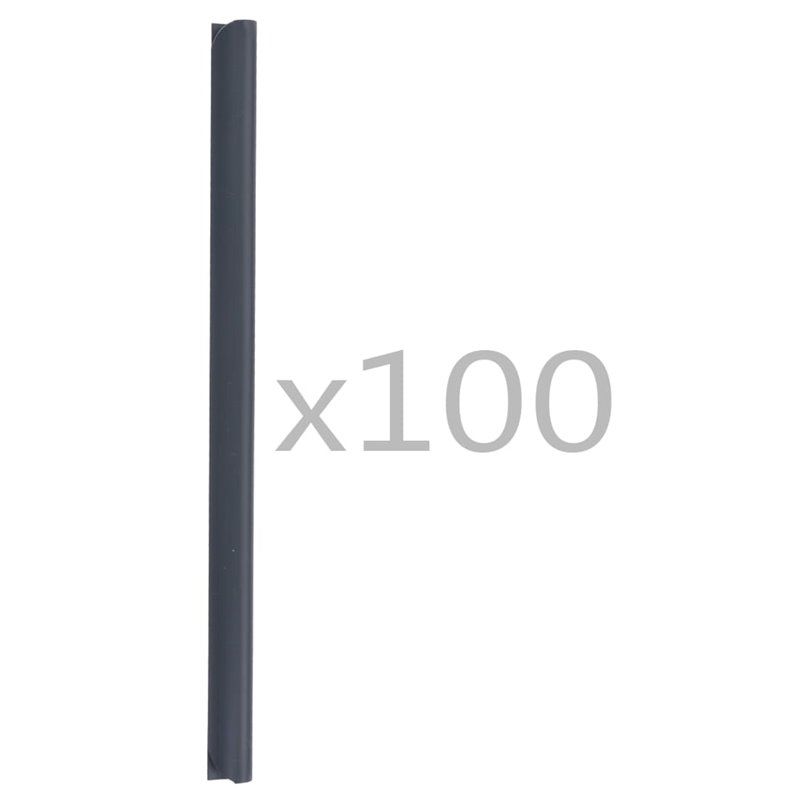 Image secondaire de VidaXL Attaches de bande de clôture 100 pcs PVC Anthracite