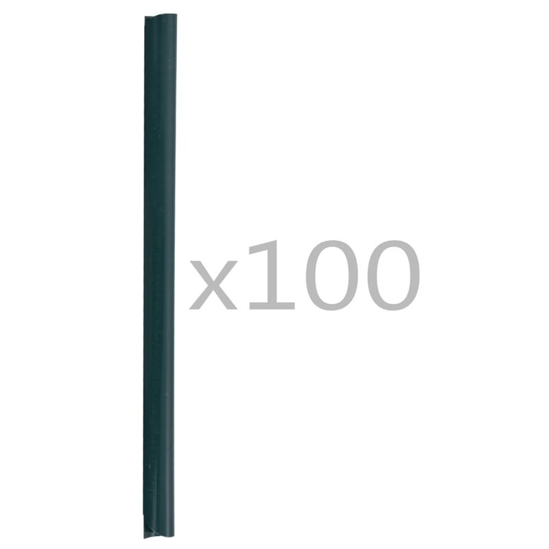 Image secondaire de VidaXL Attaches de bande de clôture 100 pcs PVC Vert