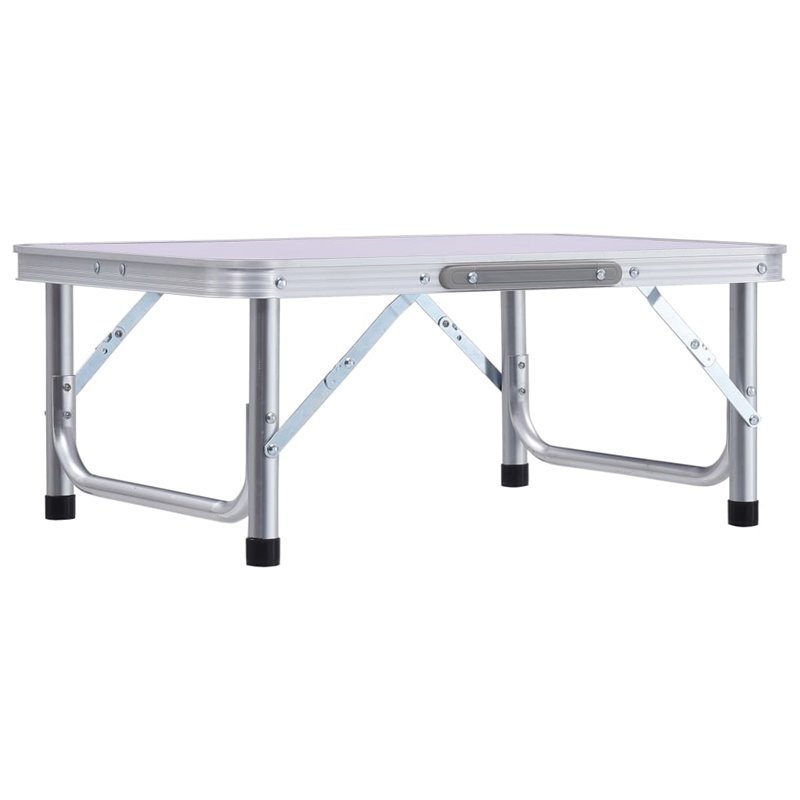 Image secondaire de VidaXL Table pliable de camping Blanc Aluminium 60x45 cm