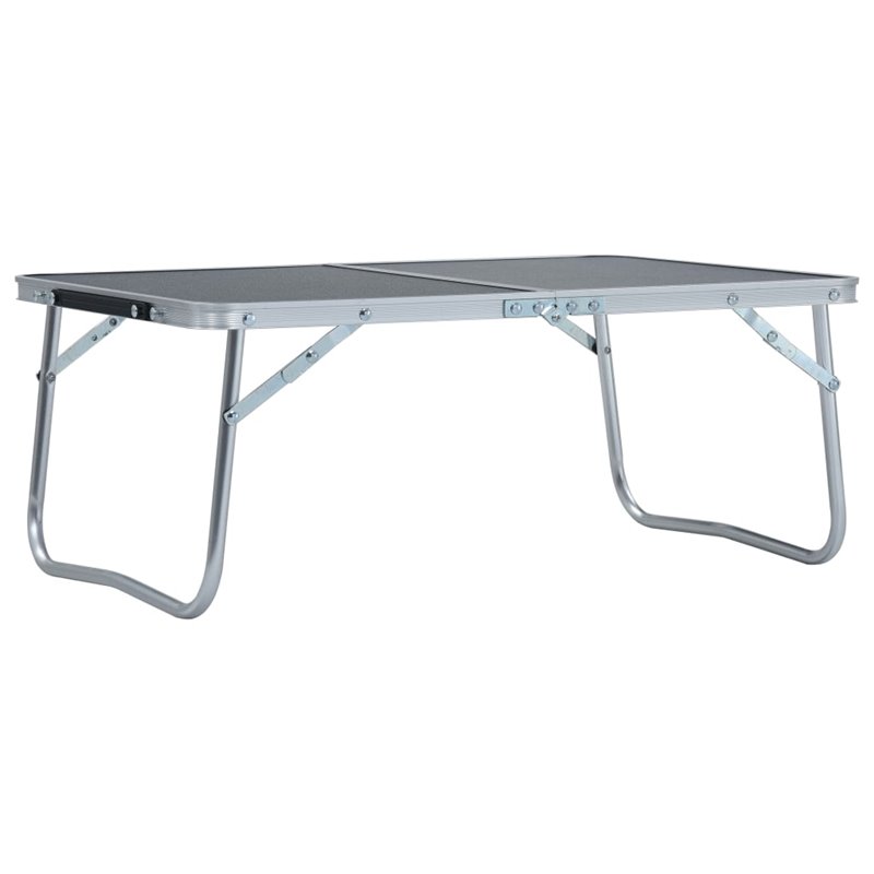 VidaXL Table pliable de camping Gris Aluminium 60x40 cm