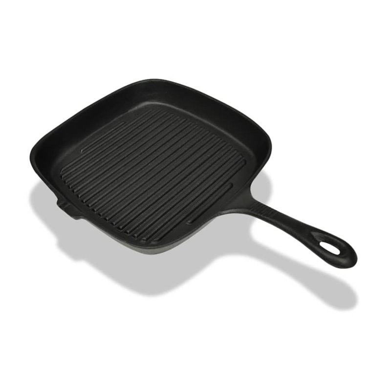 VidaXL Poêle grille en fonte 24x23 cm