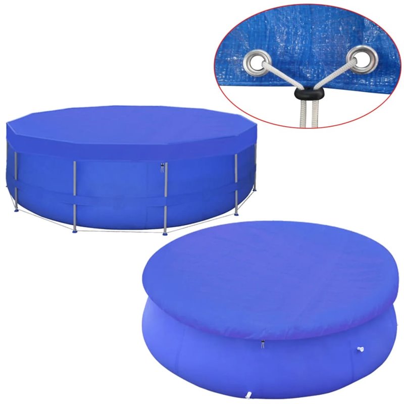 VidaXL Couverture de piscine PE Ronde 460 cm 90 g/m²