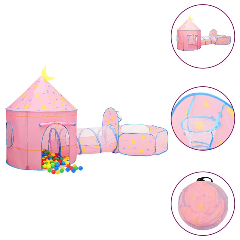 VidaXL Tente de jeu pour enfants Rose 301x120x128 cm