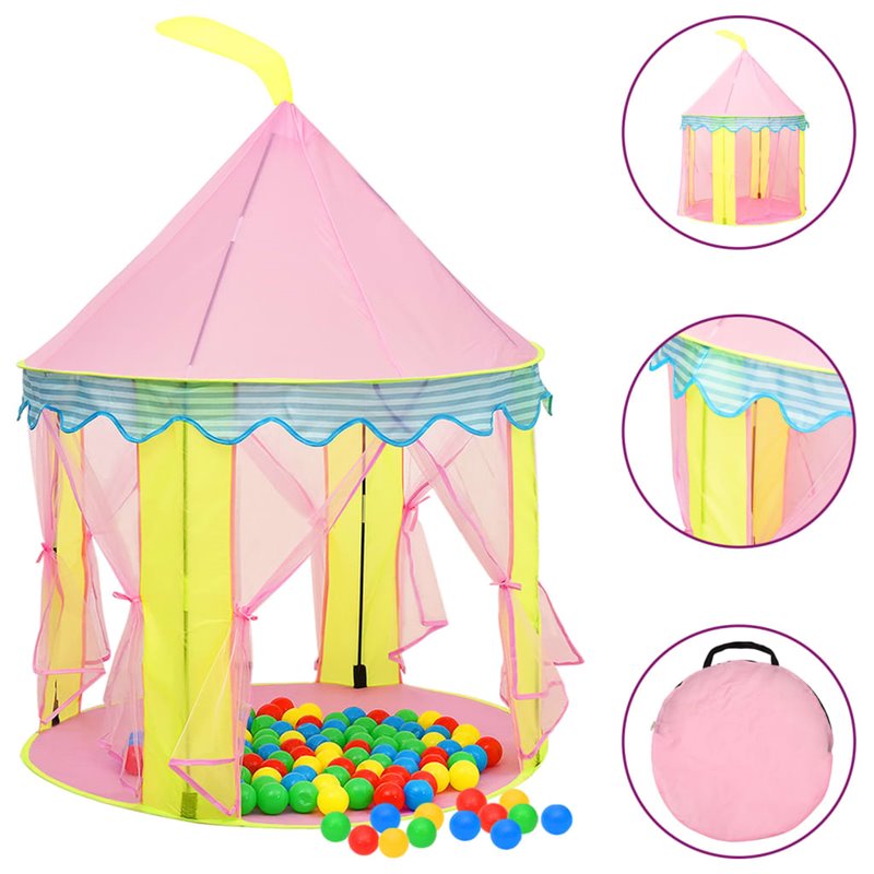 VidaXL Tente de jeu pour enfants Rose 100x100x127 cm