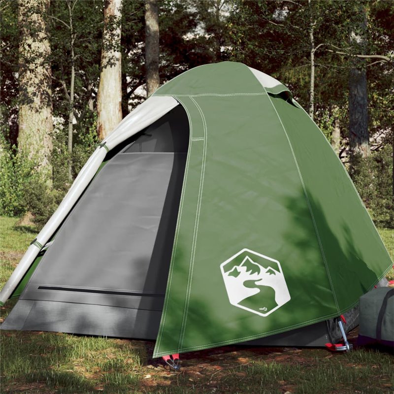 VidaXL Tente de camping à dôme 2 personne vert imperméable