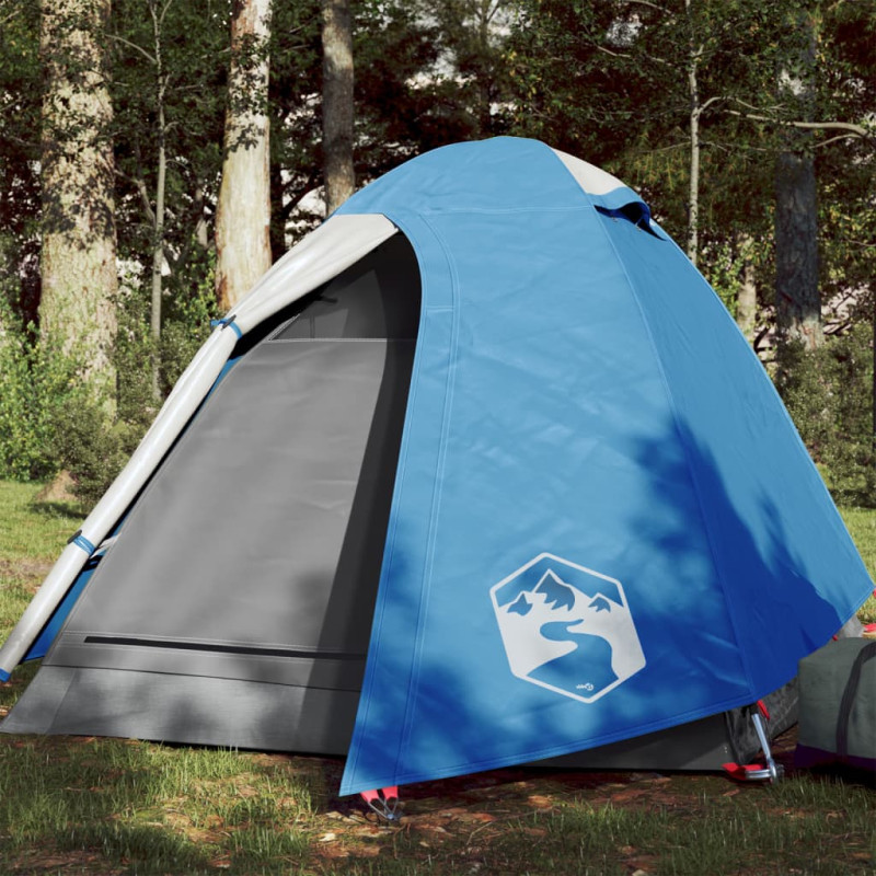 VidaXL Tente de camping à dôme 2 personne bleu imperméable