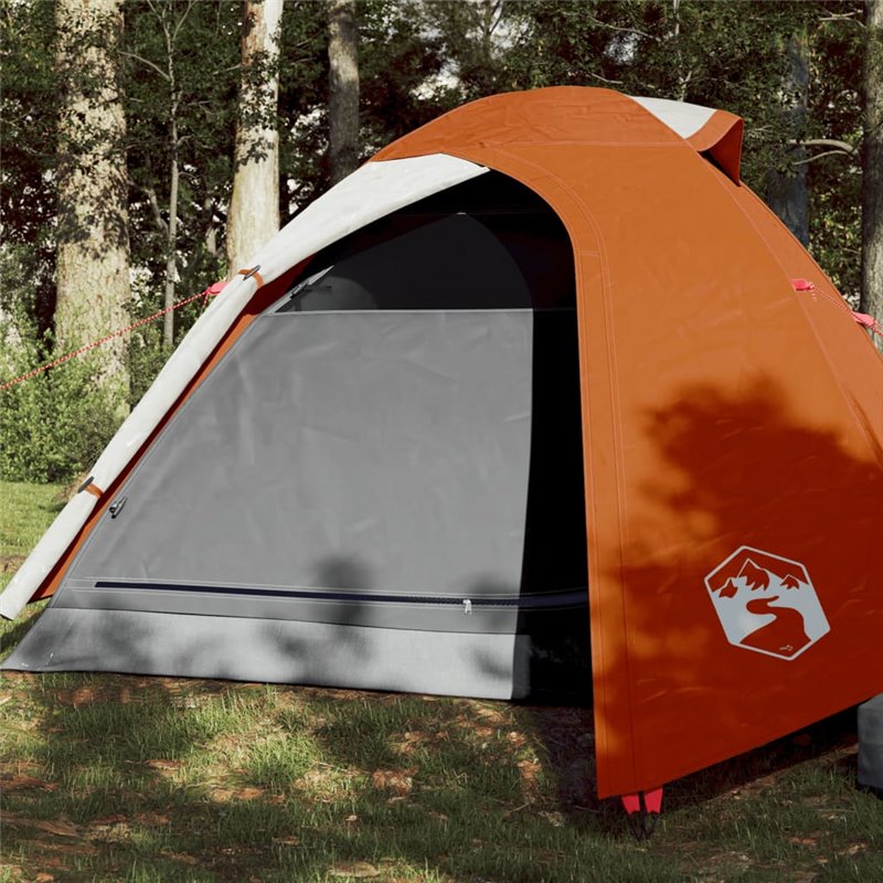 VidaXL Tente de camping à dôme 3 personnes orange imperméable