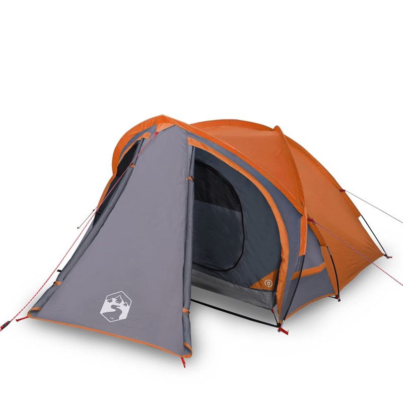 Image secondaire de VidaXL Tente de camping à dôme 2 personnes gris et orange imperméable