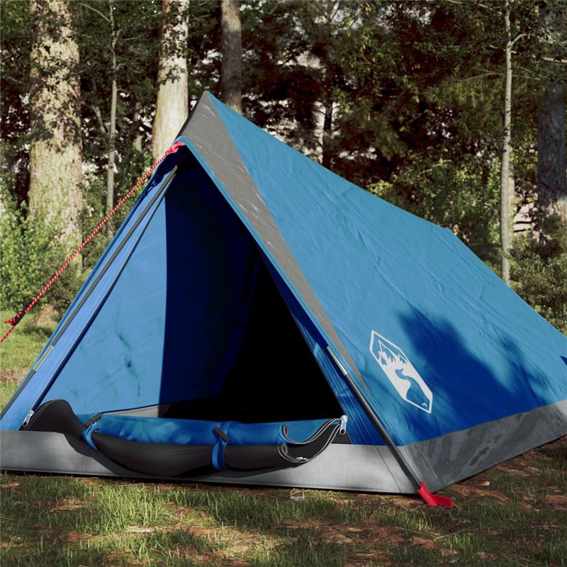 VidaXL Tente de camping 2 personnes bleu imperméable