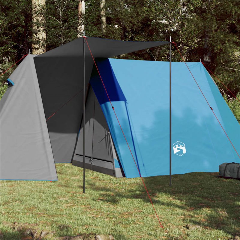 VidaXL Tente de camping 3 personnes bleu imperméable