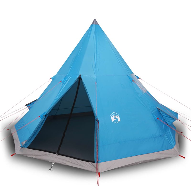 Image secondaire de VidaXL Tente de camping tipi 4 personnes bleu imperméable