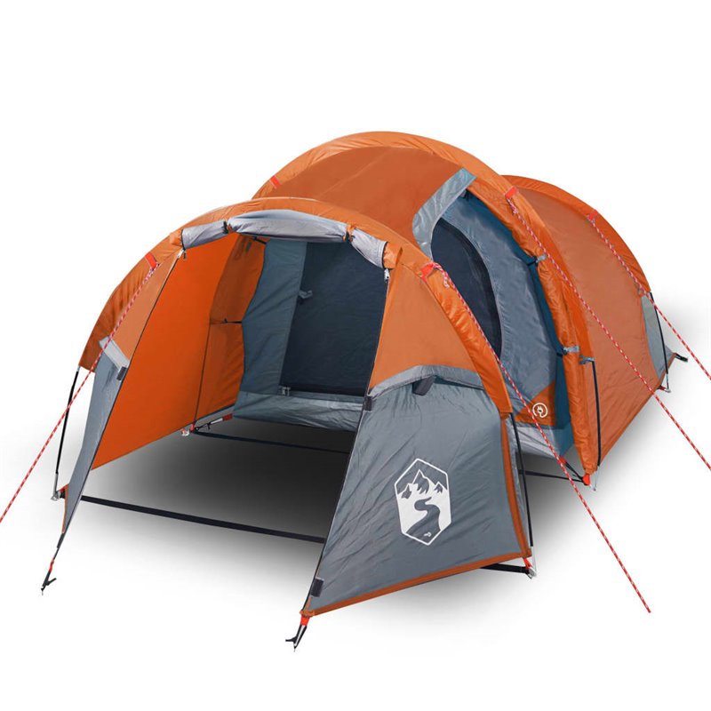 Image secondaire de VidaXL Tente de camping tunnel 3 personnes orange imperméable