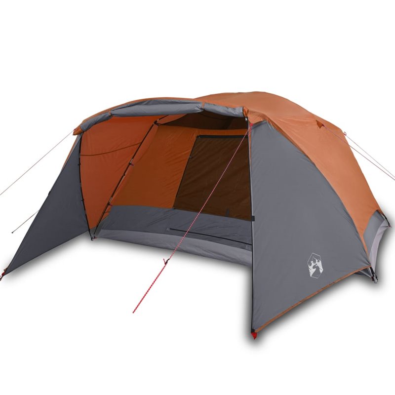 Image secondaire de VidaXL Tente de camping avec porche 4 personnes orange imperméable