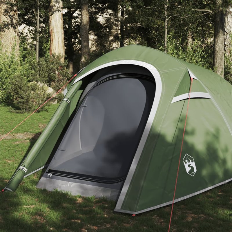 VidaXL Tente de camping tunnel 3 personnes vert imperméable