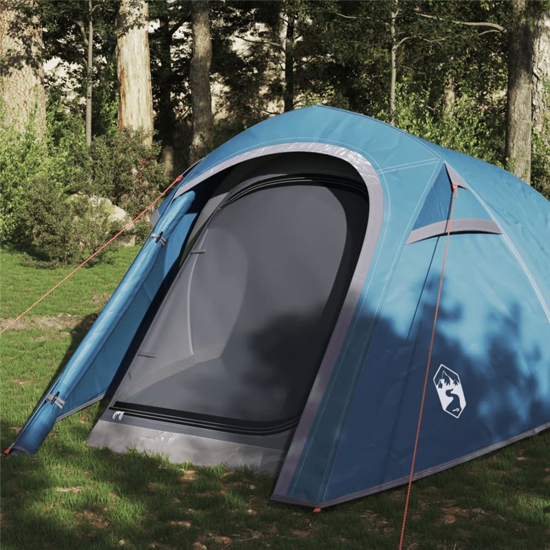 VidaXL Tente de camping tunnel 3 personnes bleu imperméable