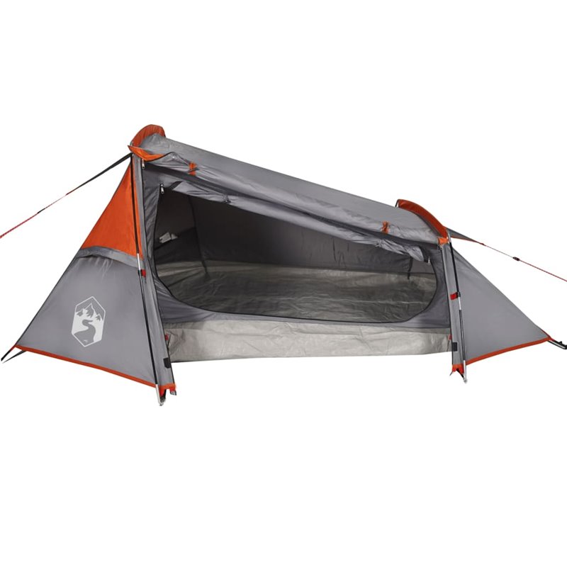 Image secondaire de VidaXL Tente de camping tunnel 2 personnes gris et orange imperméable