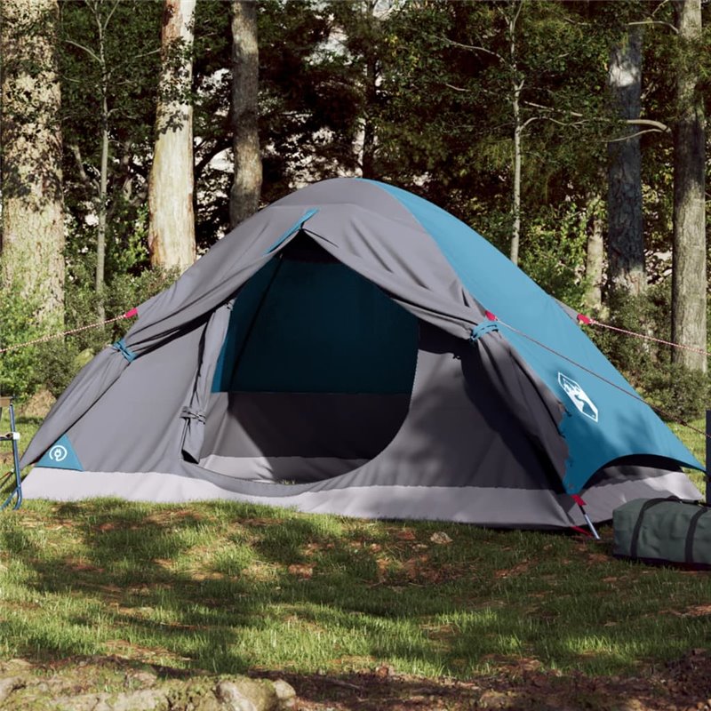 VidaXL Tente de camping à dôme 2 personnes bleu imperméable