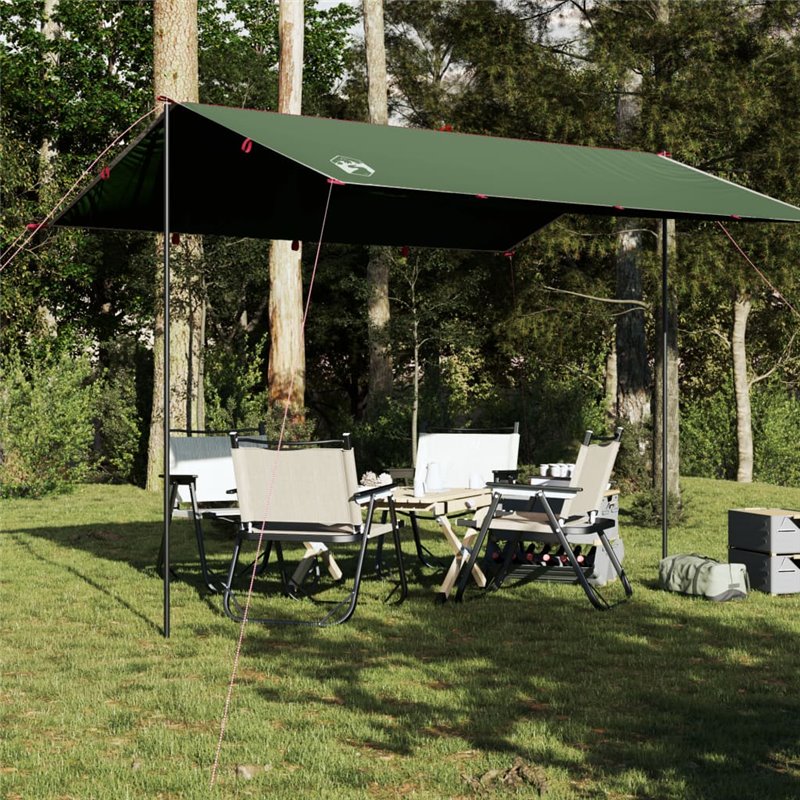 VidaXL Bâche de camping vert 360x294 cm imperméable