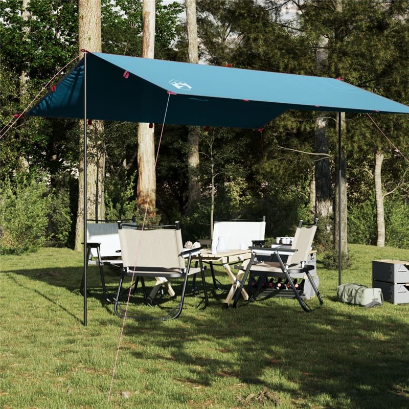 VidaXL Bâche de camping bleu 360x294 cm imperméable