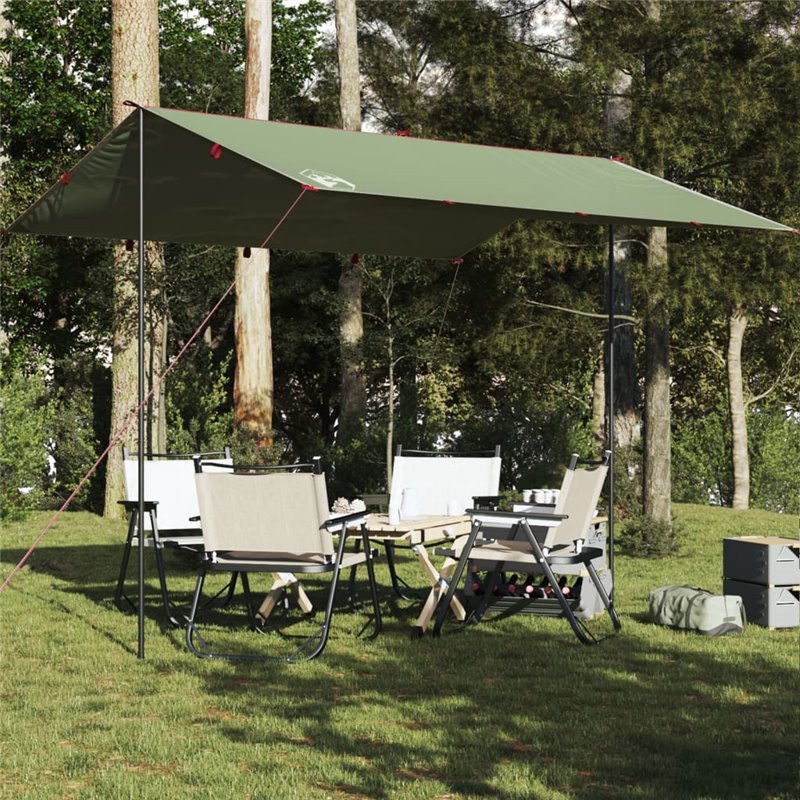 VidaXL Bâche de camping vert 360x294 cm imperméable