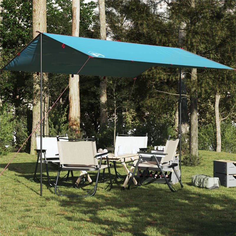 VidaXL Bâche de camping bleu 360x294 cm imperméable