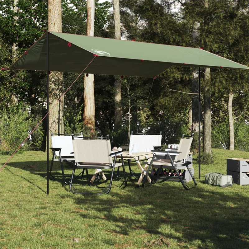 VidaXL Bâche de camping vert 400x294 cm imperméable