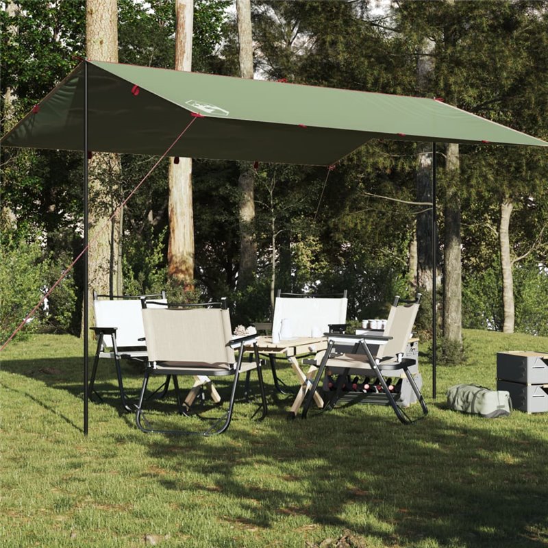 VidaXL Bâche de camping vert 400x294 cm imperméable