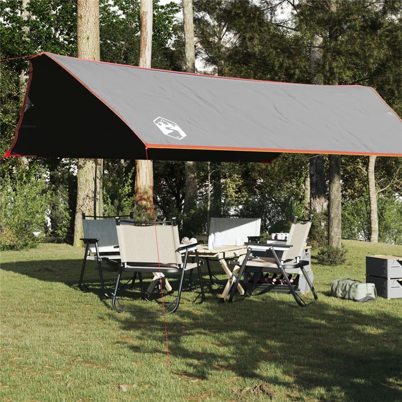 VidaXL Bâche de camping gris et orange 500x294 cm imperméable