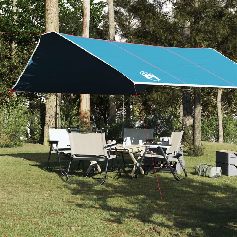 VidaXL Bâche de camping bleu 420x440 cm imperméable