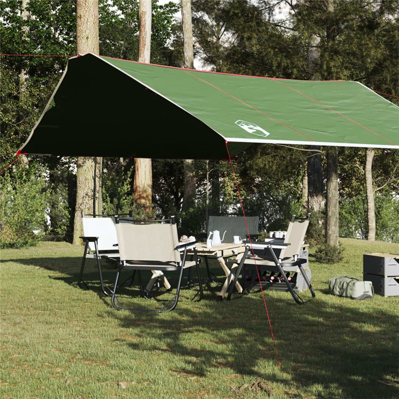 VidaXL Bâche de camping vert 420x440 cm imperméable