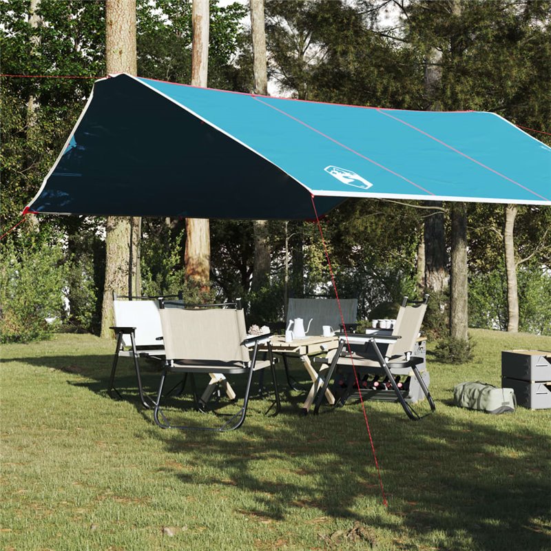 VidaXL Bâche de camping bleu 420x440 cm imperméable